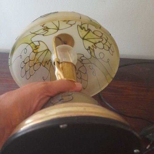 Retro table lamp stained glass like new