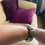 Vintage Boho Handmade Bracelet with Bone and Semiprecious Stone used