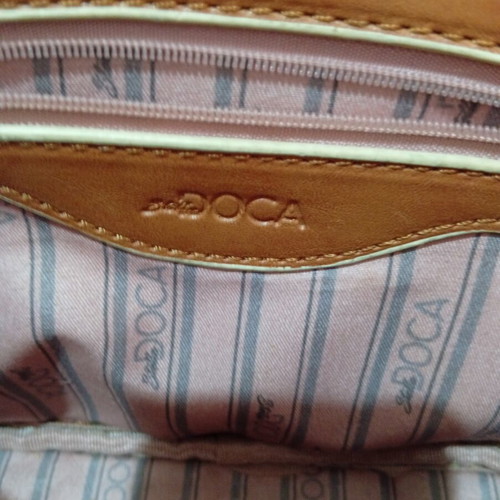Leather shoulder bag with embossed paisley design, 28.5x15 cm