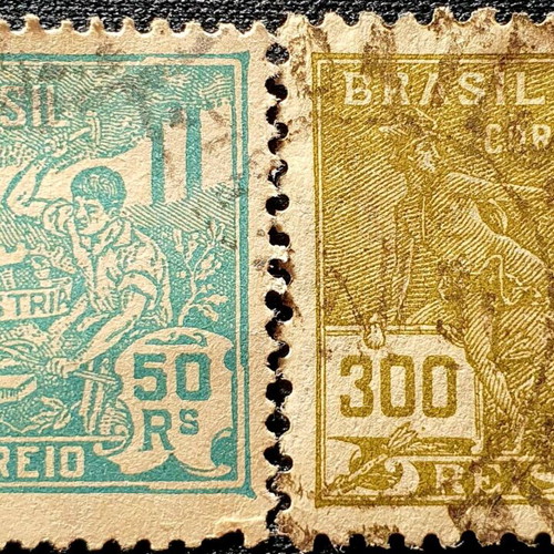 Brazil 1920 stamps used, set of 2