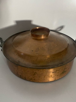 Copper pot used, handmade, from 1950