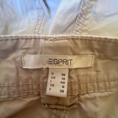 Esprit Beige Utility Cotton Cargo Shorts Size M Like New