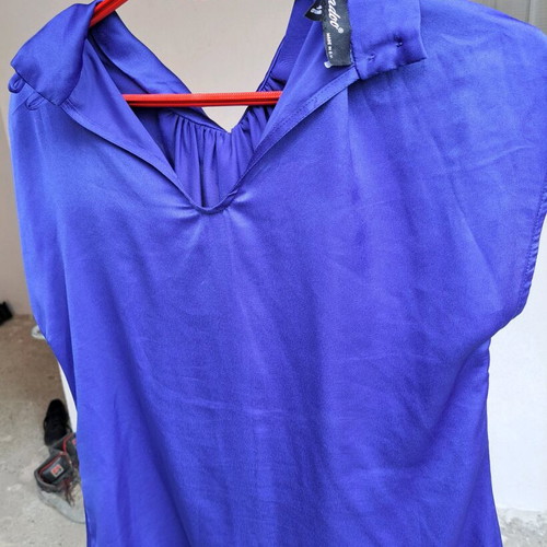 Badoo satin blouse used, size L, blue