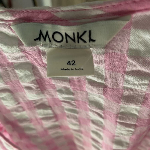 Monki gingham dress pink like new