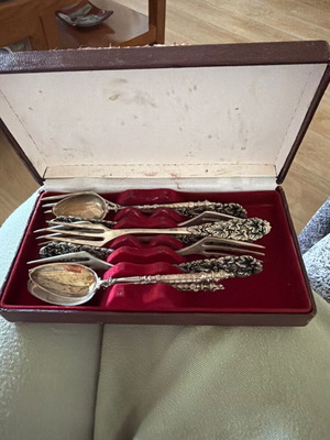 Vintage silver 800 dessert cutlery set of 12 pieces, like new