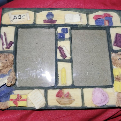 Children's double photo frame used