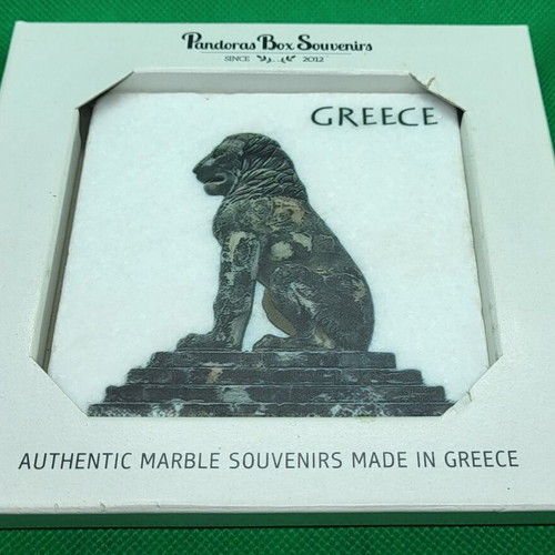 Marble coaster Lion of Amphipolis new with packaging