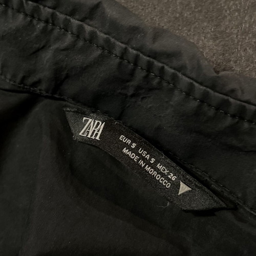 Zara women's oversized shirt, black, size S