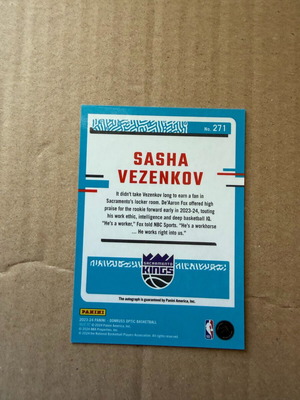 Panini Donruss Optic Rookie Sasha Vezenkov On Card Autograph σαν καινούργιο Ολυμπιακός