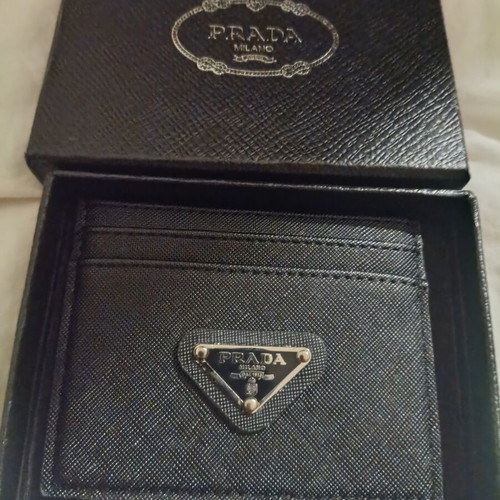 Prada wallet new, black, card holder