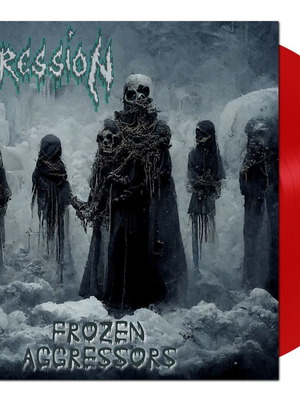 Aggression Frozen Aggressors 2023 κόκκινο βινύλιο LP καινούργιο, σφραγισμένο