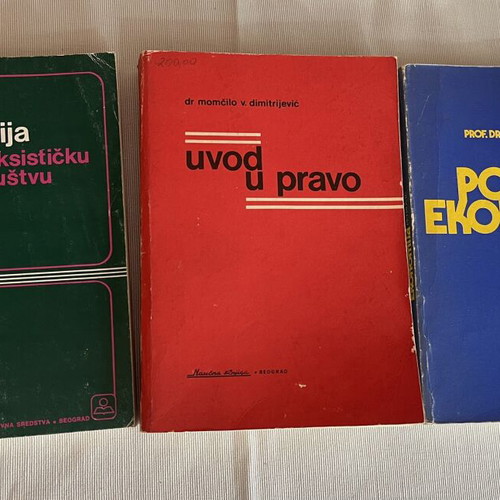 Vintage Serbian Academic Books set of 3, like new, social sciences and law
