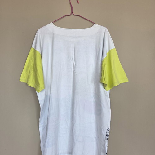 Blouzoforema long white and yellow like new, size XL