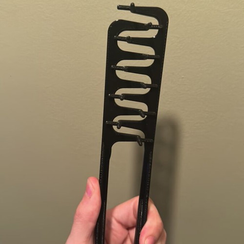 Curl comb new, 3d printed