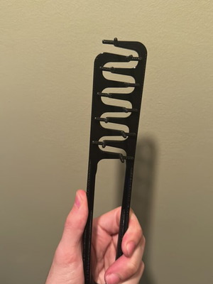 Curl comb new, 3d printed