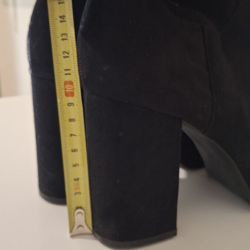 H&M black ankle boots like new, size 39, high heel and platform