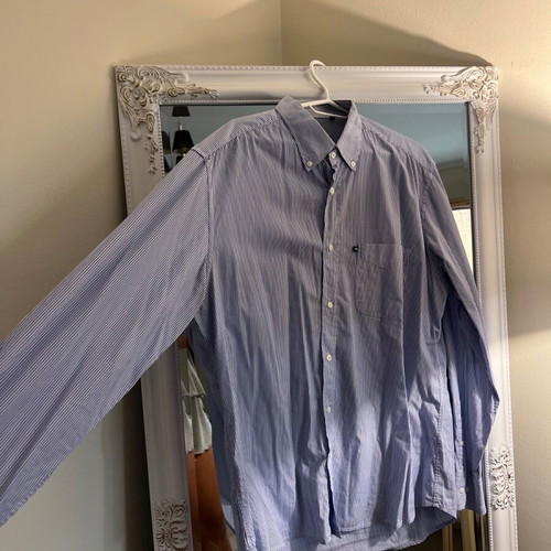 Oxford shirt XL like new, white and blue