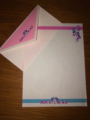 Minnie Mouse stationery set new, rare