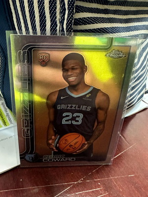 Cedric Coward RC 2025 Topps Chrome NBA card like new