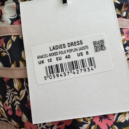 Glamorous floral midi dress new, cotton, black and orange