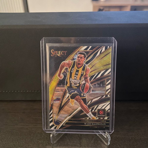 Wade Baldwin 2025-26 Panini Select Euroleague Courtside Zebra SSP card like new