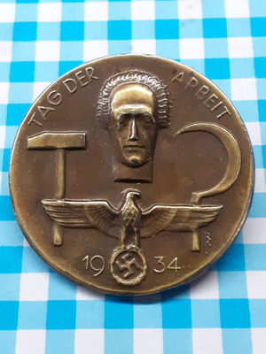 Μεγάλη καρφίτσα τρίτο Ράιχ Χίτλερ 1934 μεταχειρισμένη