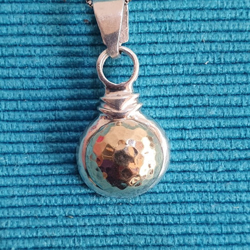 Silver gold 925 585 necklace used, gold and silver color
