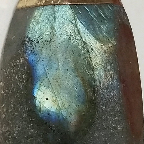 Labradorite pendant new with genuine leather cord