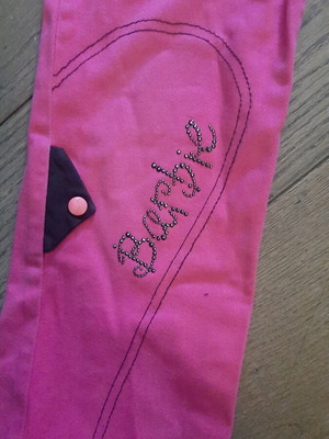 Barbie pants used for 5-year-old girl pink