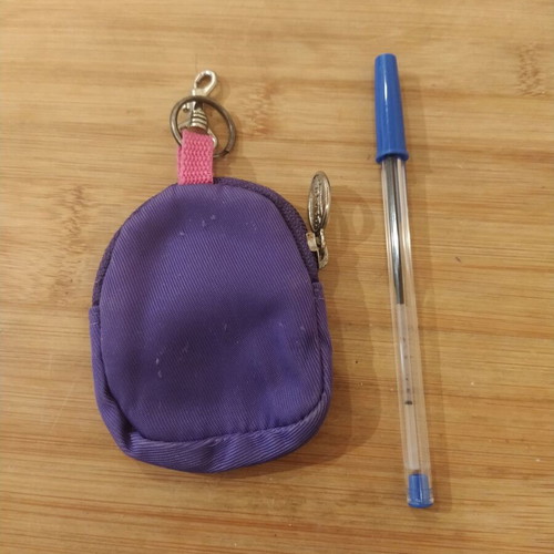 Paxos Vintage Wallet Keychain used from 90s purple pink