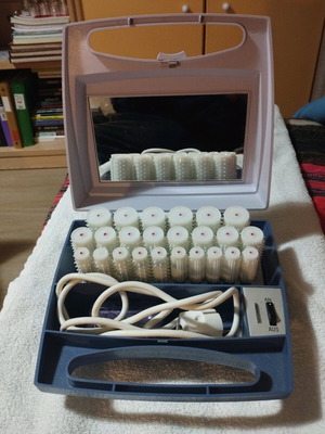 Electric hair roller device used