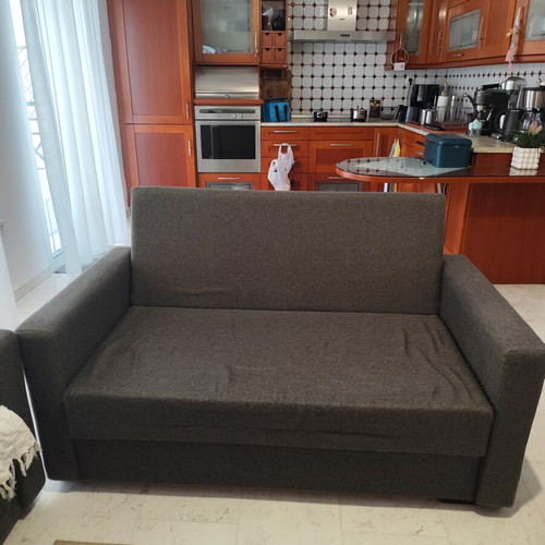 Bed with storage and mattress used, sofa beds with storage