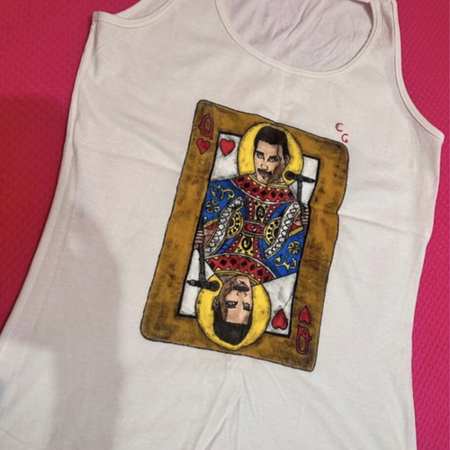 Freddie Mercury (Queen) tank top like new, handmade
