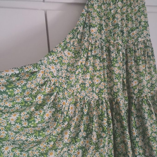 We Are satin skirt size large like new, multicolor green