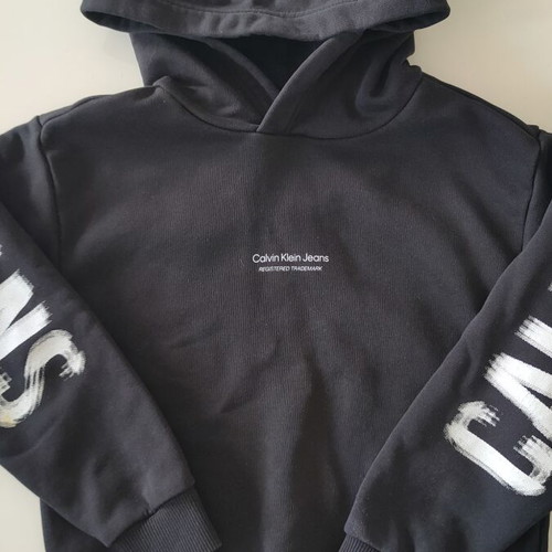 Calvin Klein sweatshirt black used, size 128 cm, 8 years