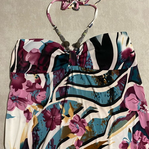 Floral Maxi Backless Dress Freestyle like new, colorful
