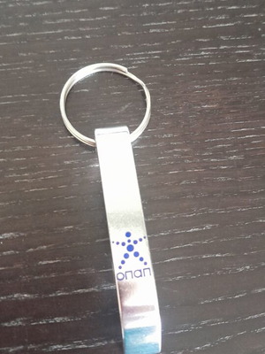 Opap keychain bottle opener, silver