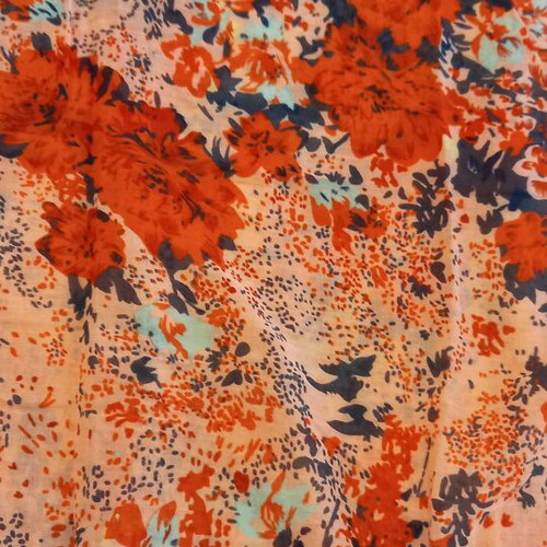 S.Oliver scarf like new, cotton, red multicolor
