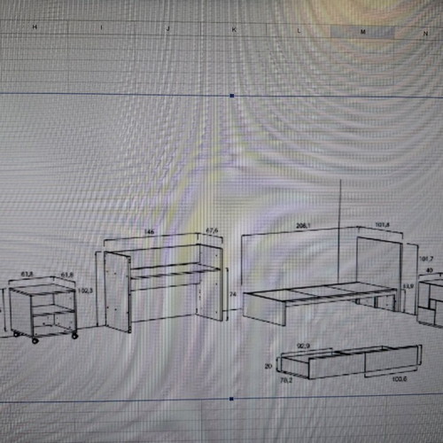 Convertible children's bed like new with desk and bedside table