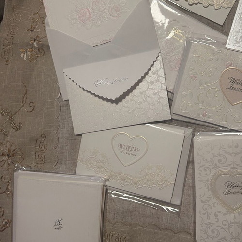 Wedding invitations new vintage with envelopes