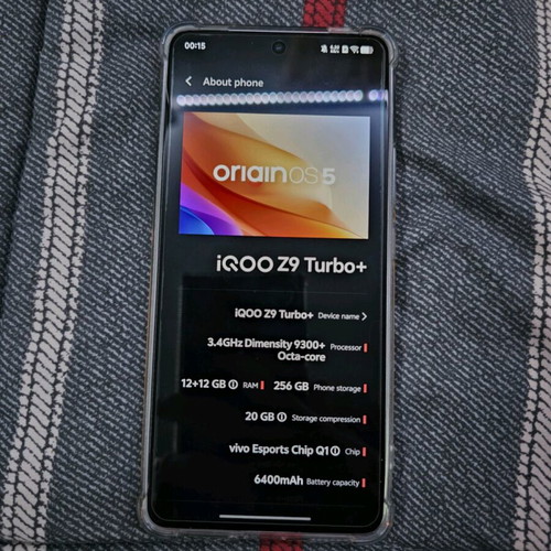 Vivo IQOO Z9 Turbo Plus smartphone new with case and screen protector