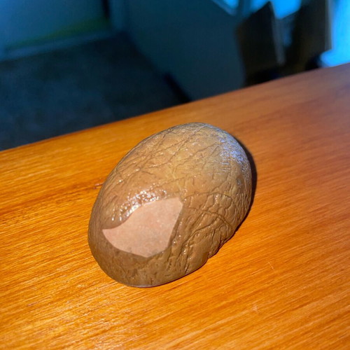 Potato-shaped stone new, possibly basalt