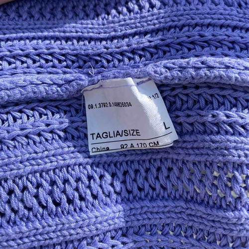 Knitted Benetton cardigan size L purple like new