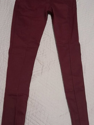 Pants slim style like new, red, size L