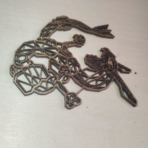Wooden Rayquaza decorative art, custom order