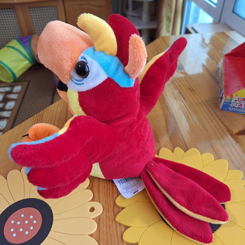 Plush parrot new, sound repeating toy
