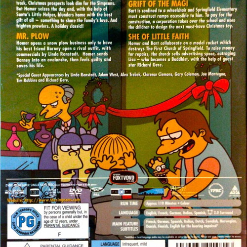 Christmas with The Simpsons DVD, animated