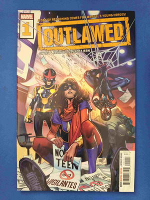 Outlawed 1 comic used with moisture traces