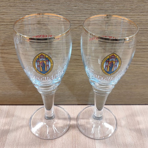 Corsendonk Beer Set of Two Promotional Glasses 330ml like new