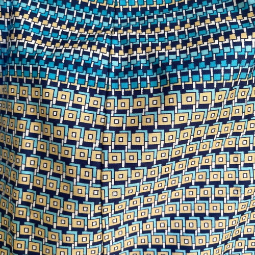 Vintage skirt used, blue, 100% cotton, size XXL